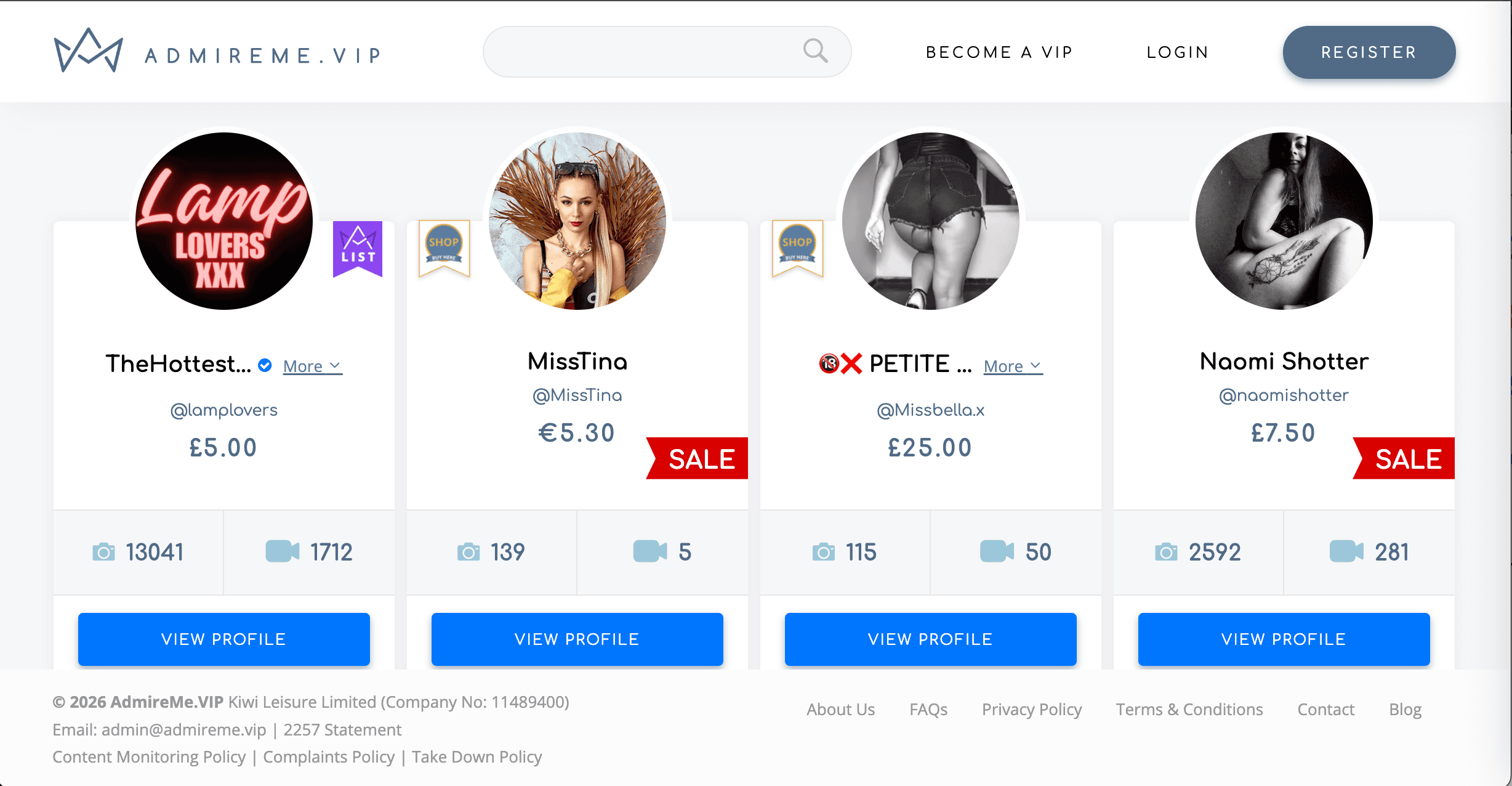 AdmireMe preview