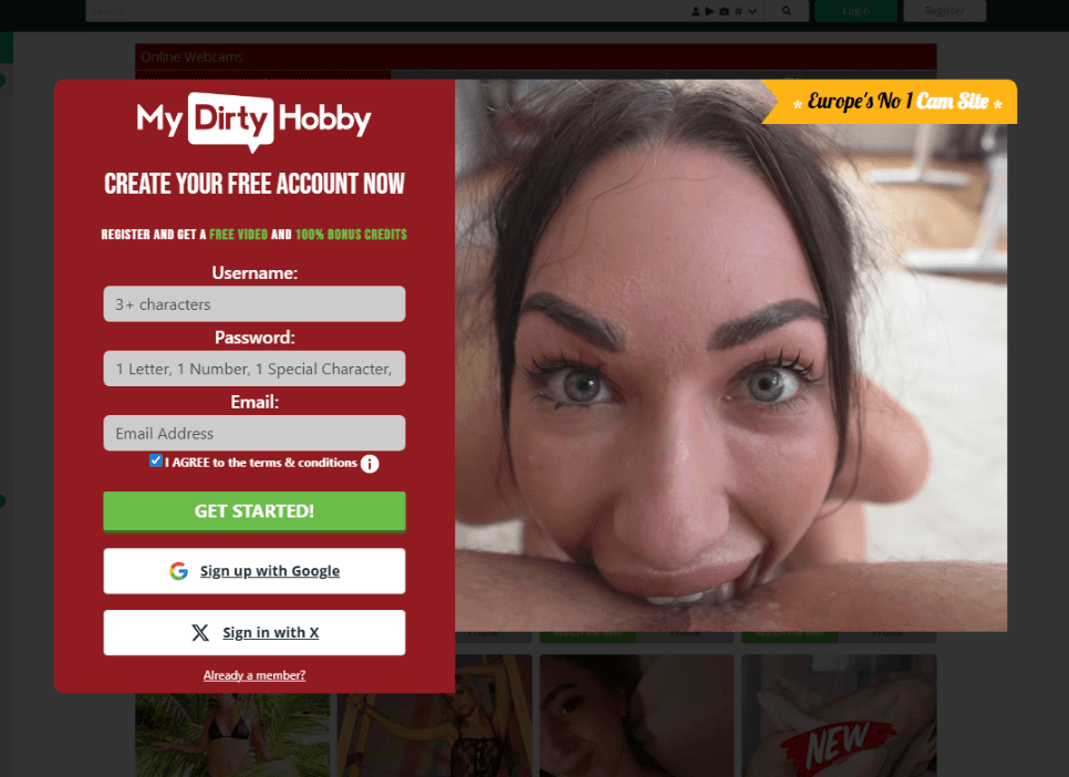 MyDirtyHobby preview