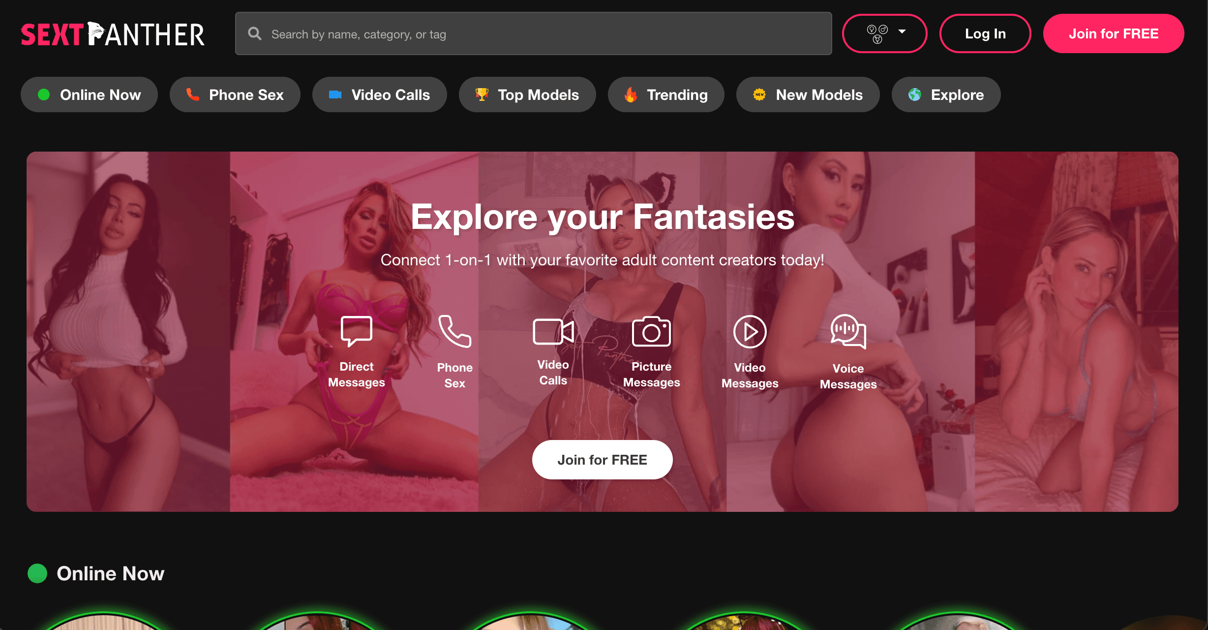 SextPanther creator platform preview